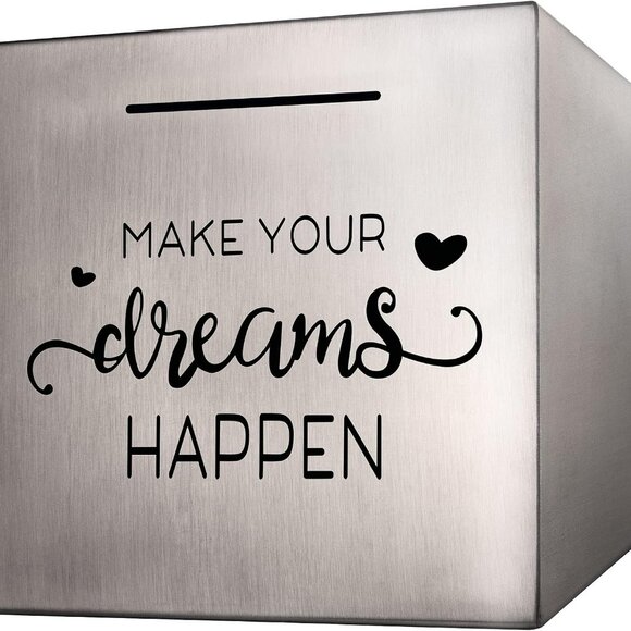 Piggy Bank Made of Stainless Steel, Piggy Banks for Adults Coin Bank,Can Only Sa - Picture 1 of 6
